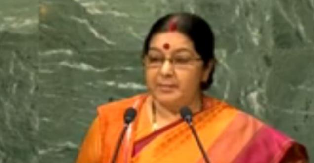important and full highlight of the sushma swaraj speach at UNGA
