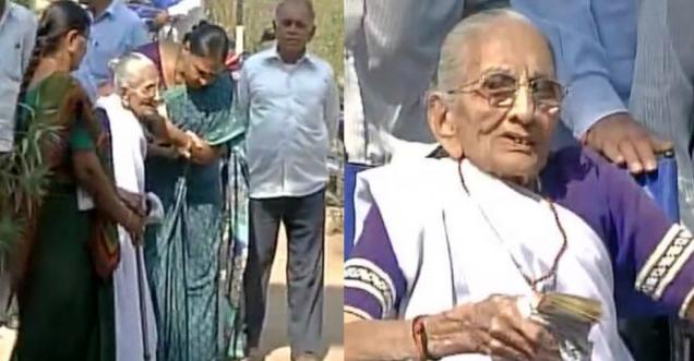 PM's 96-year-old mother Heeraben Modi visits bank to exchange currency