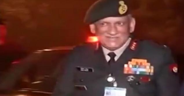 Bipin Rawat says, People in Kashmir are throwing stones petrol bombs at us