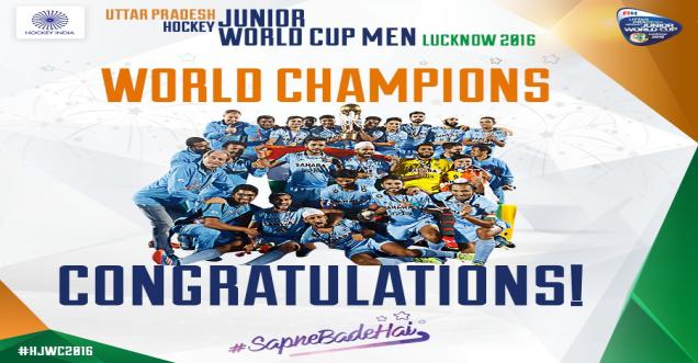 Meet the new Junior Hockey World Cup Champion 2016, India
