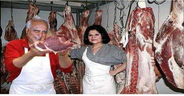Kapil Sibal wife Promilaa India largest slaughter House Fake Pic