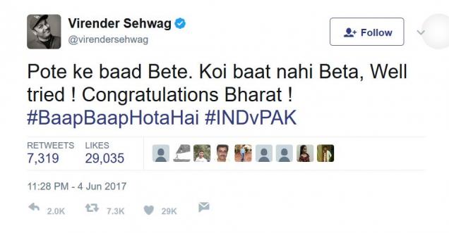 Virendra Sehwag’s reply to Rashid Latif indecent facebook post