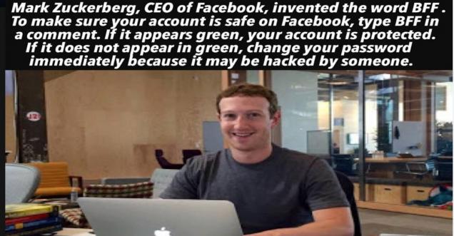 Mark Zuckerberg, invent the word BFF