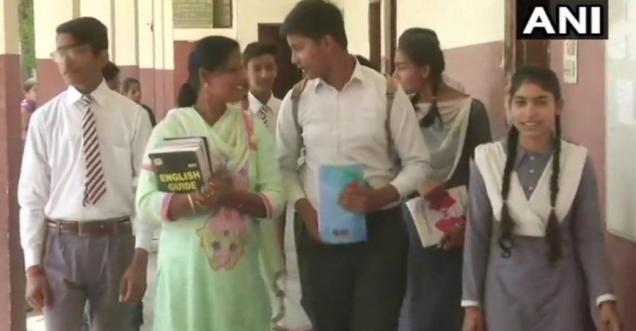 Ludhiana: Mother appears for Class 10 examination with son