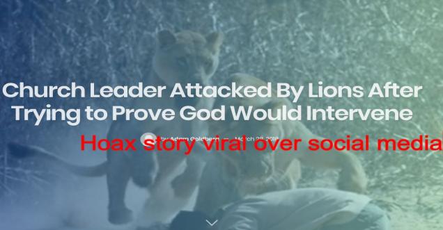 Church Leader Attacked By Lions
