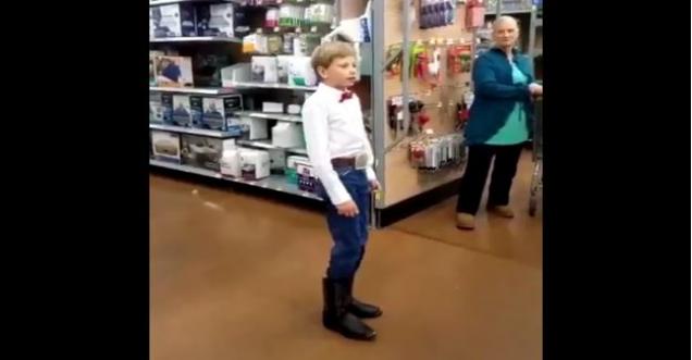 yodeling in supermarket