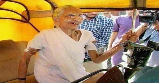 It is real Narendra Modi mother image not edited