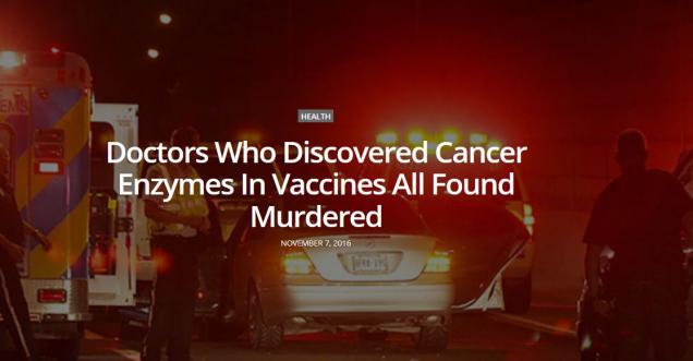Were Doctors Who Discovered Cancer Enzymes In Vaccines, Murdered