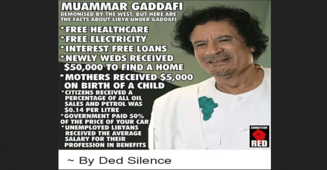 Was healthcare, Electricity free in Libya under Muammar Gaddafi?