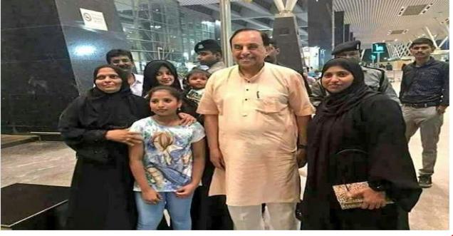 Does Subramanian Swamy has Muslim daughter and grand daughter