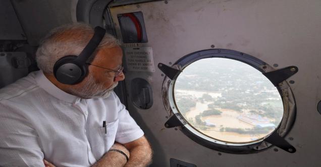 PM visits Kerala, reviews relief and rescue operations