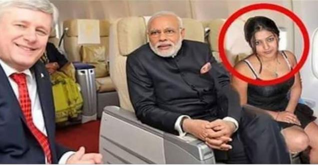 Fact check: PM Modi sitting next to women inside a aircraft is fake