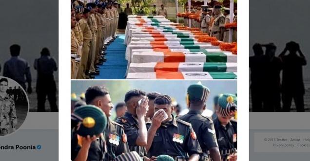 Major Surendra Poonia, images claiming to be of Pulwama martyrs is not true