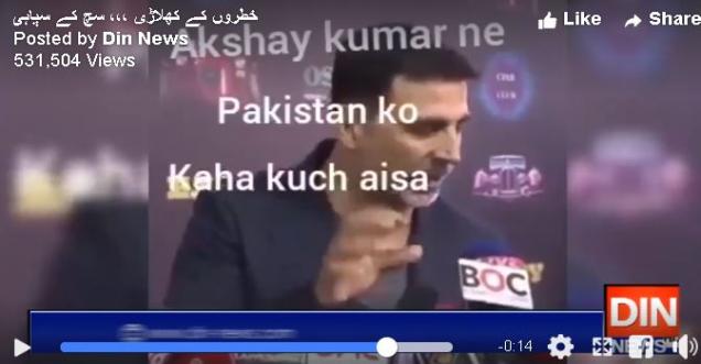Pakistani Media go gaga over cropped video of Akshay Kumar post Pulwama attack
