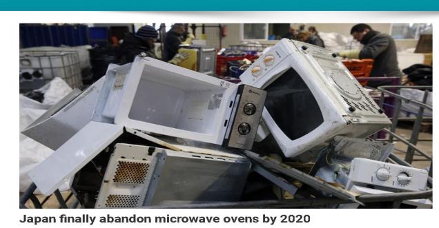 Has the Japanese government has decided to dispose microwave ovens by end of this year