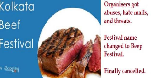 Kolkata Beef Festival, now known as Kolkata Beep Festival canceled 2019