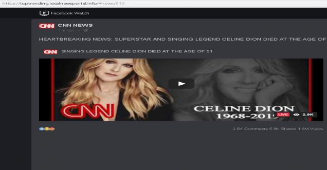 Celine Dion death Hoax viral on social media