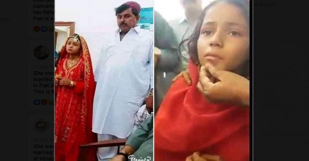 This 9 year old is from Sindh, Pakistan, converted to Islam, married