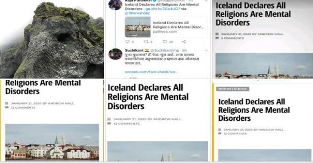 Did Iceland Declare All Religions Are Mental Disorders