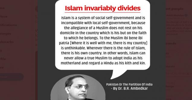 Islam never allows Muslim to adopt India motherland, regard Hindu