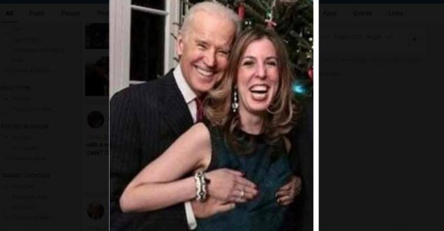 Gropin Joe Biden with a woman not his wife, photo shopped picture viral