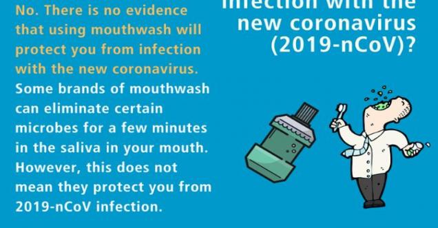 Can gargling mouthwash protect you from infection with the 2019-nCoV?