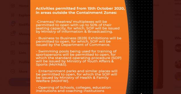 MHA issues new Guidelines for Re-opening schools, cinema halls unlock 5.0