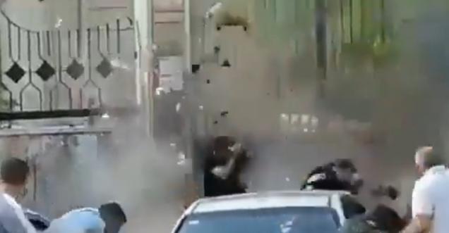 First time Suicide blast caught on camera outside Syrian President residence