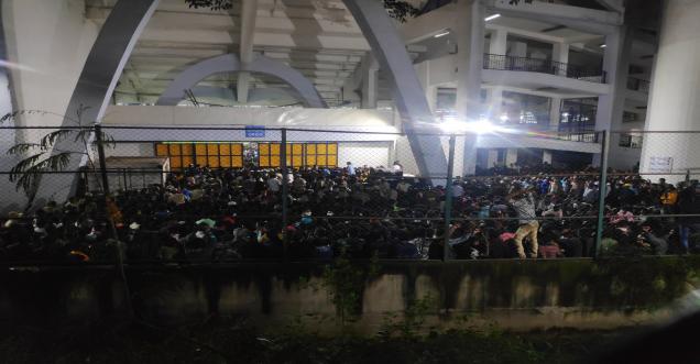 Sea of humanity outside Kanteerava Stadium in Bengaluru to get one last glimpse of Puneeth Rajkumar