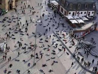 Image 100’s of people lying on ground due to coronavirus in China