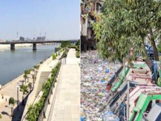 Choked Philippines Rivers shared as Mithi River in Mumbai
