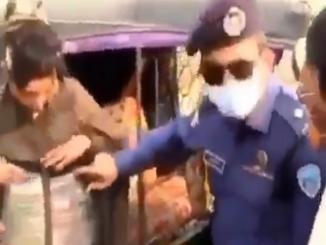Video from Bangladesh shared as man wearing a burqua to smuggle alcohol