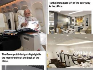 Narendra Modi flight picture shared with Boeing Business Jet 777X images