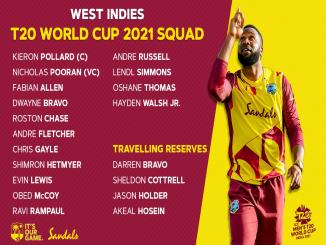 West Indies team squad t20 world cup 2021 at Dubai, Abu Dhabi, Sharjah